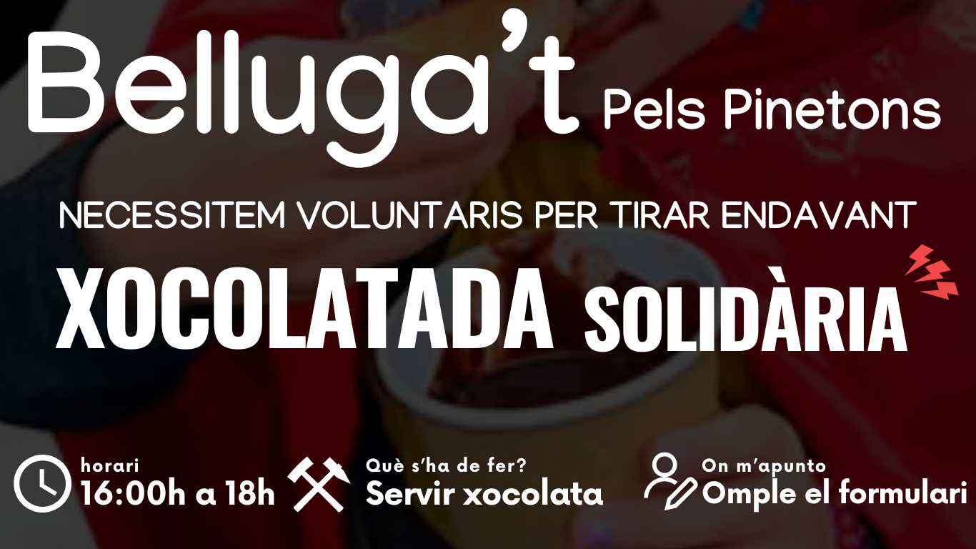 Cartell de la Xocolatada Solidària de l'AFA Els Pinetons
